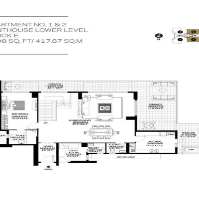 DLF-Crest-5-BHK-(Penthouse)-Floor-Plan-(-4498-Sq.ft-S